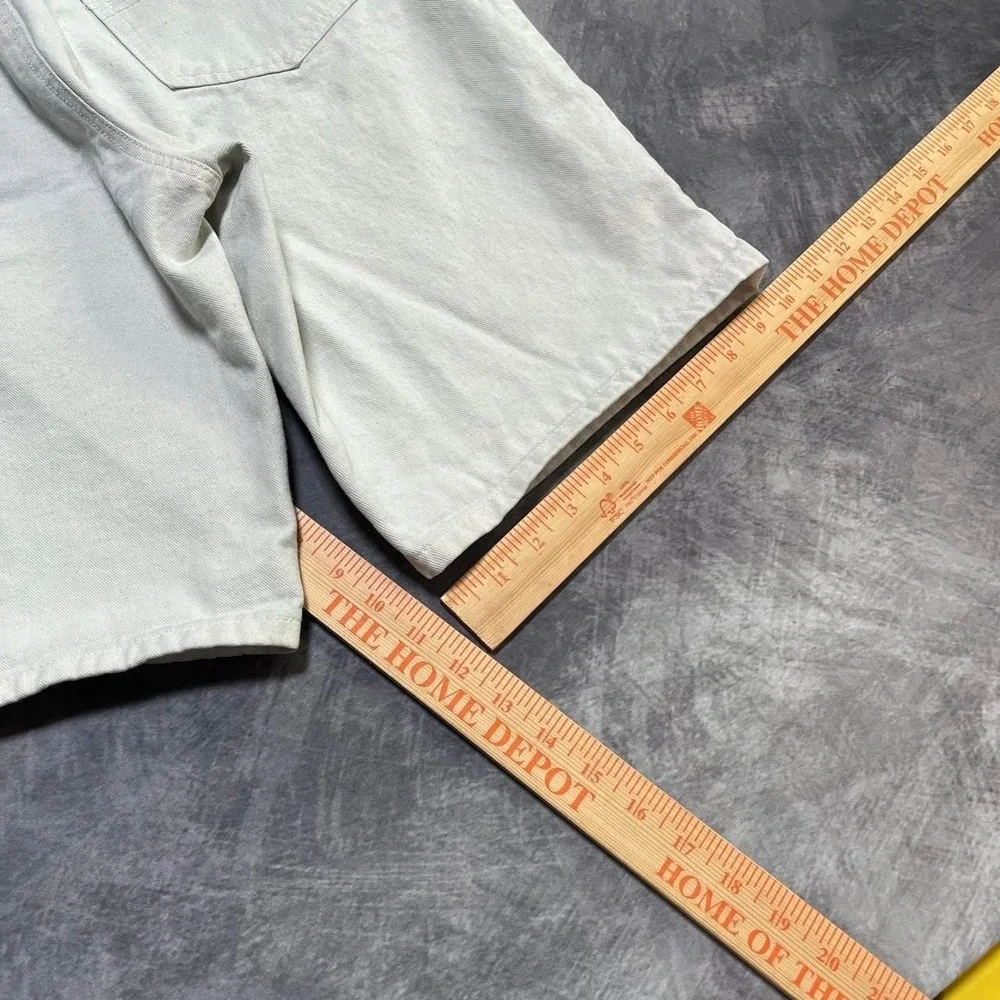 Y2K 2000s Baggy Grunge Indie Skater Hip Hop White Denim Jorts